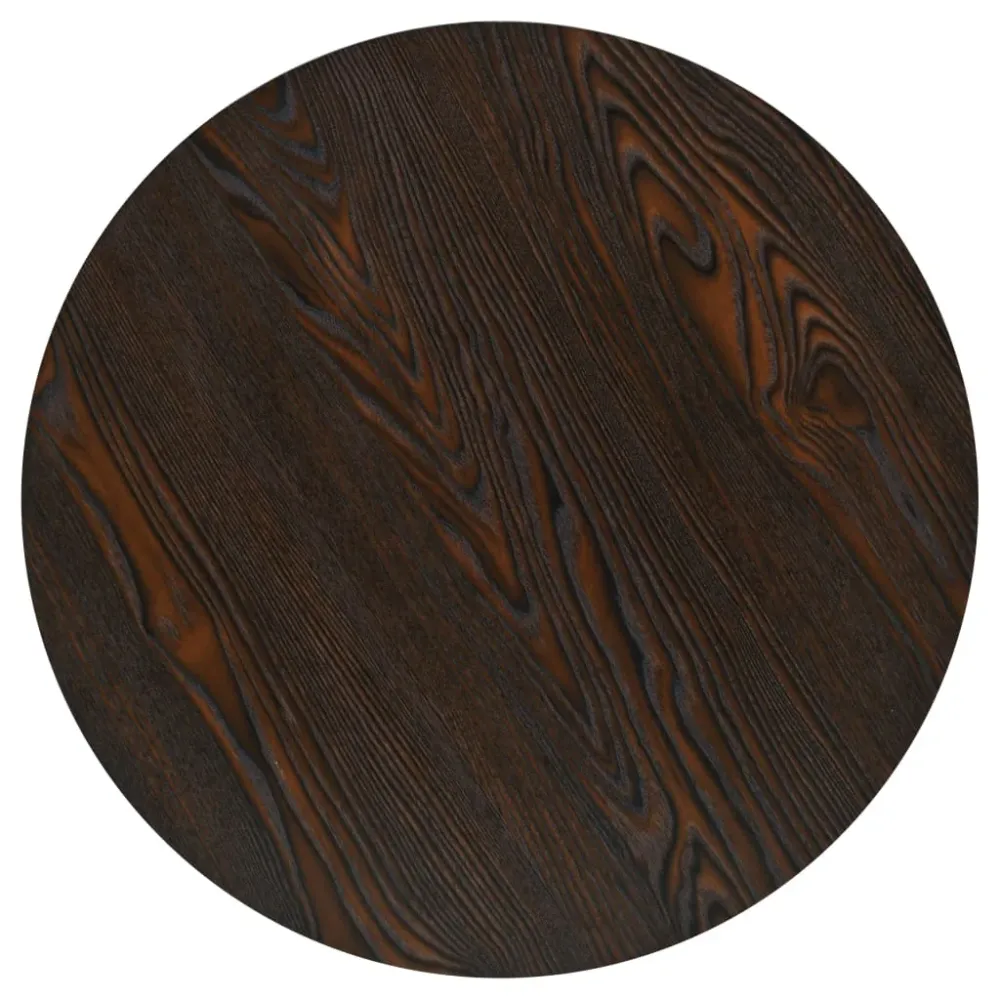 bistrobord MDF og rustfri rund 60 x 75 cm mørk aske