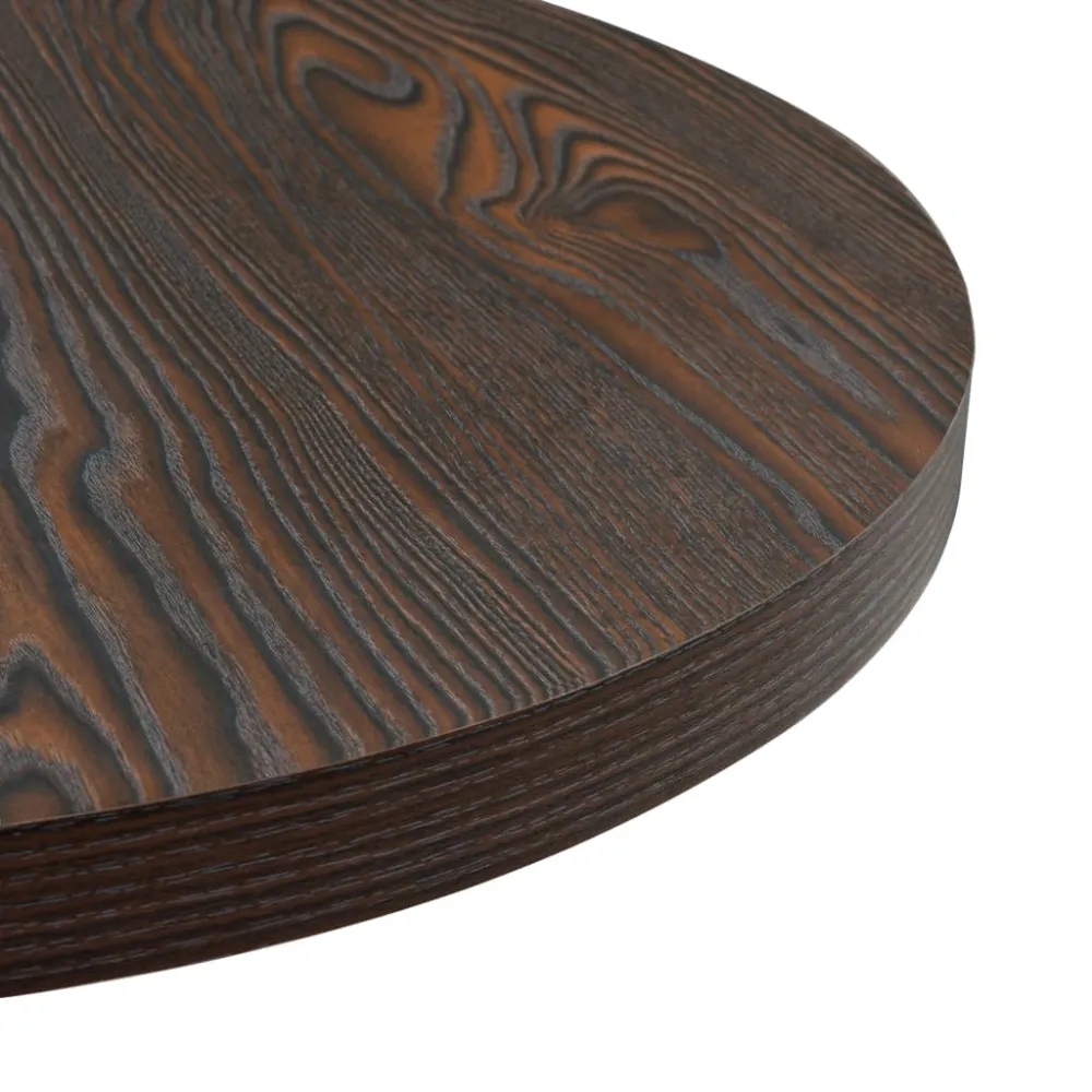 bistrobord MDF og rustfri rund 60 x 75 cm mørk aske