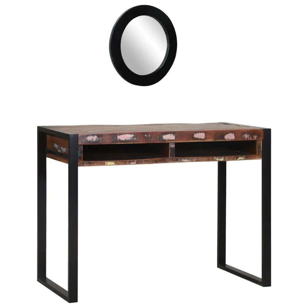 Dressing Table Variegated 100 X 50 X 75 Cm Massivt Genbrugstræ