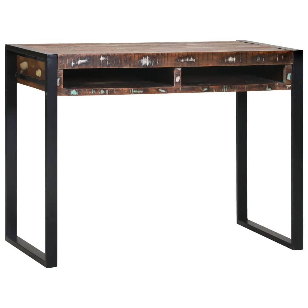 Dressing Table Variegated 100 X 50 X 75 Cm Massivt Genbrugstræ