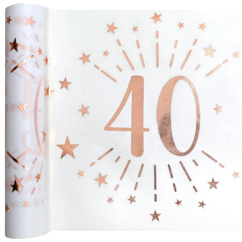 Pearl 40 års bordløber med rose gold, 5 m.