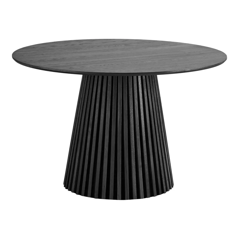 Rundt Spisebord i egefiner Ø120 cm - flere farver Sort