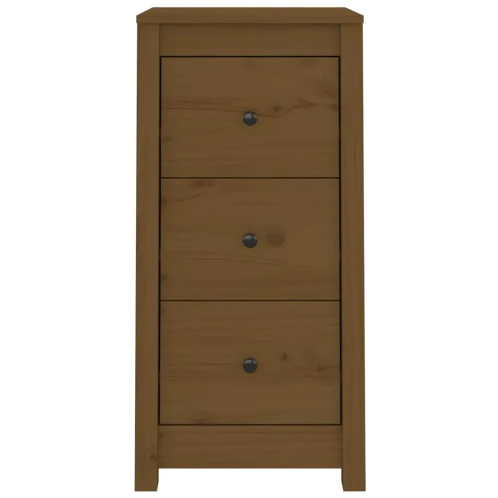 skænke 2 stk. 40x35x80 cm massivt fyrretræ gyldenbrun