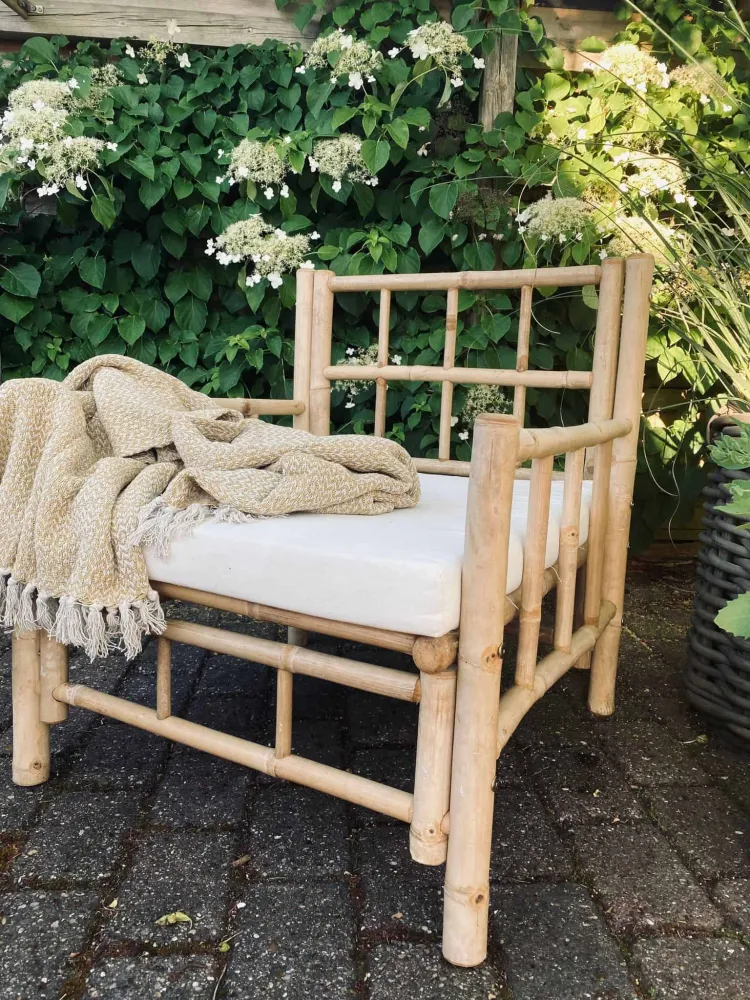 Tæppe genanvendt bomuld - Sennep