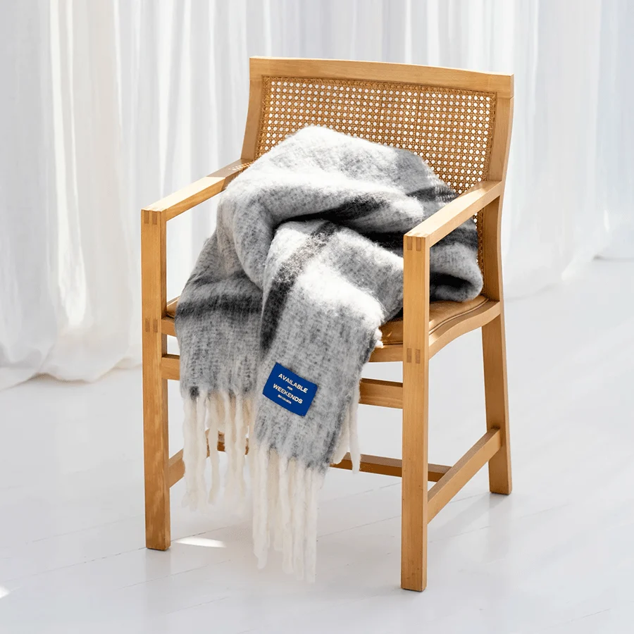 WEEKEND PLAID TÆPNE SORT & HVID BONGUSTA
