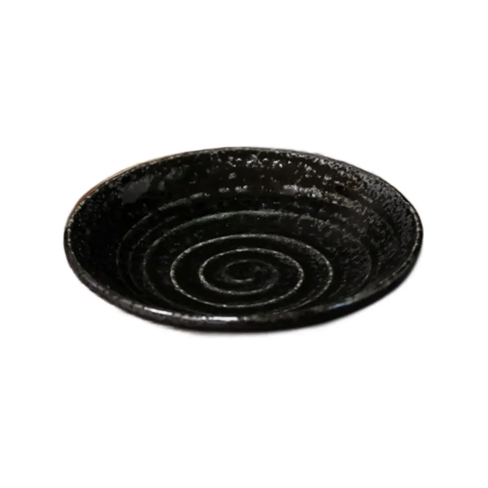 Arabori tallerken - silver and black. Ø13 cm