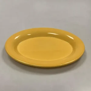 Royal Copenhagen Ursula oval Tallerken i Gul No. 085