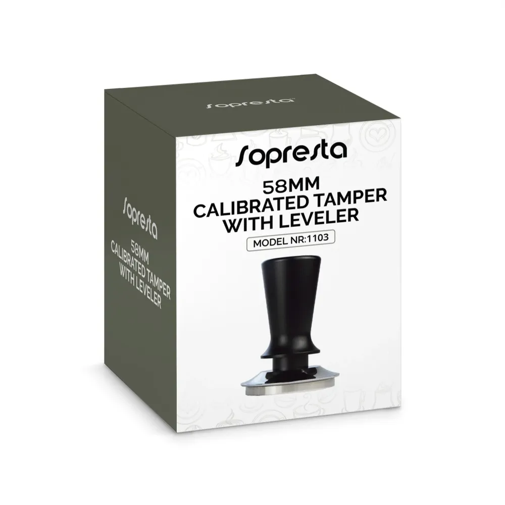 Sopresta 58mm Kalibreret Tamper med Leveler