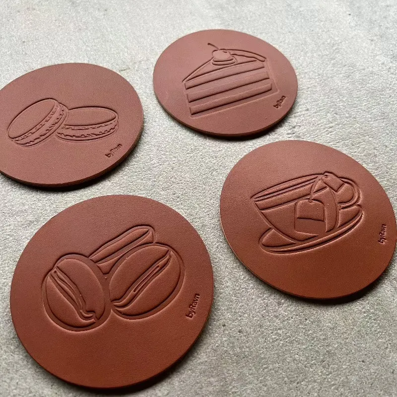 Coasters - Kaffe og kager (4 stk) Roed