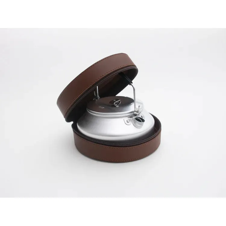 Lemmel Kaffekedel incl. Okselæder taske / itui Brushed Stainless