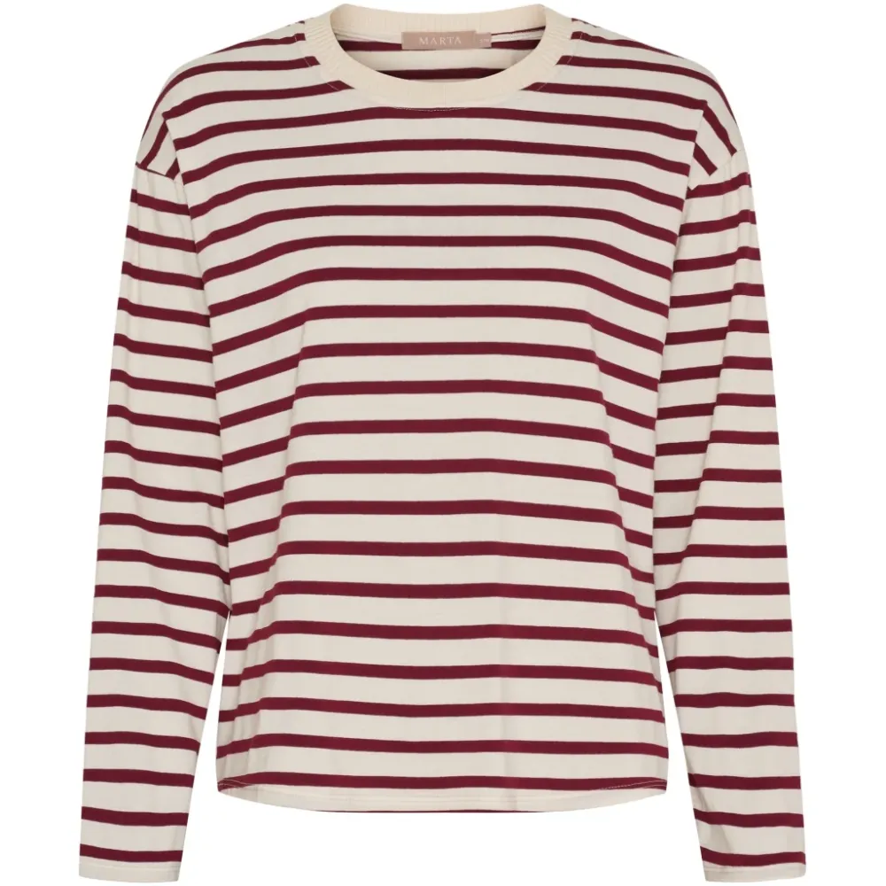 Marta du Chateau dame langærmet t-shirt MdcKara 58709 - Bordeaux