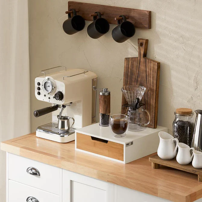 Æske til opbevaring af kaffekapsler eller teposer, kridt