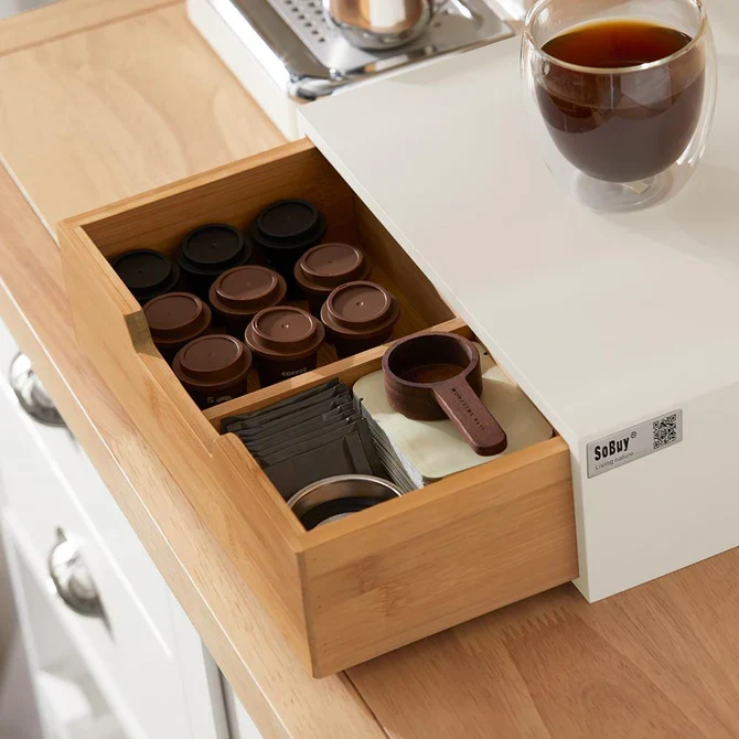 Æske til opbevaring af kaffekapsler eller teposer, kridt