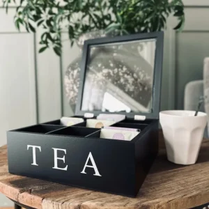 Teabox med 9 rum – Black
