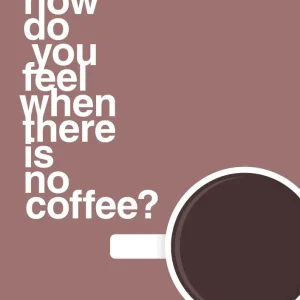 Cold Brew plakat: how do you feel when there is no coffee? depresso - plum 60