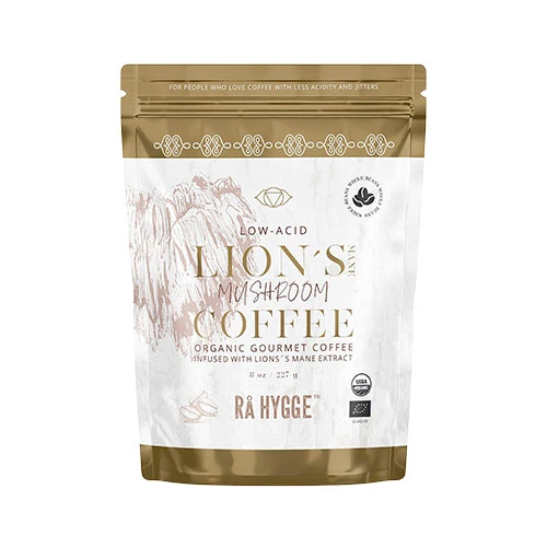 French Press Kaffe m Lion's Mane svampeekstrakt -hele bønner Ø