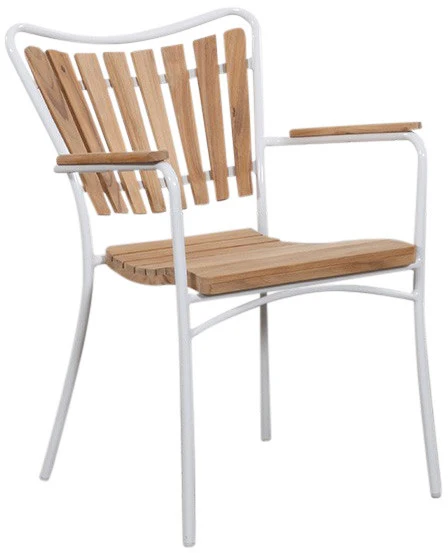 LØKKEN CAFÈSÆT IVORY - KERNETEAK