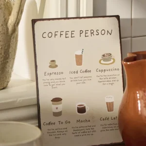 Metalskilt - Coffee Person from Italian Design