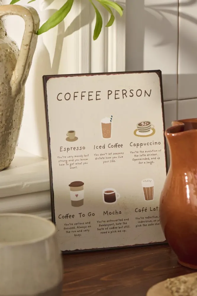 Metalskilt - Coffee Person from Italian Design
