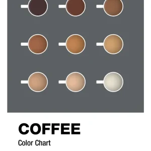 plakat: coffee color chart - graphic charcoal Temperature Control 60