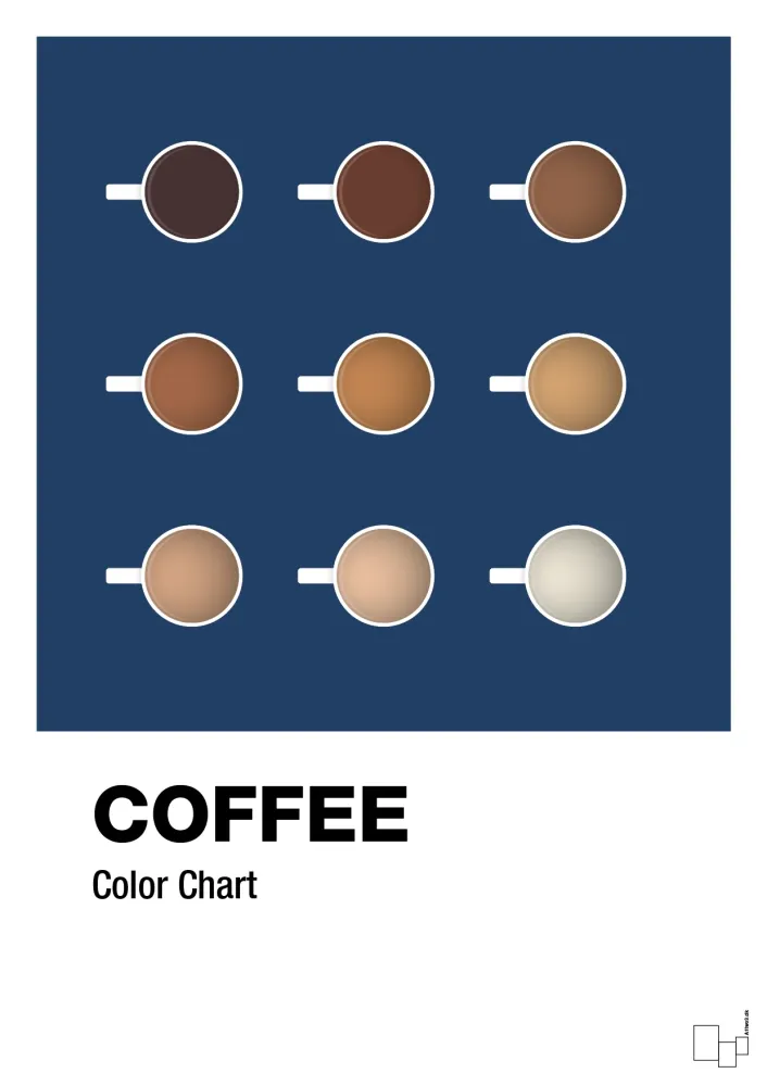 plakat: coffee color chart - lapis cobalt 60