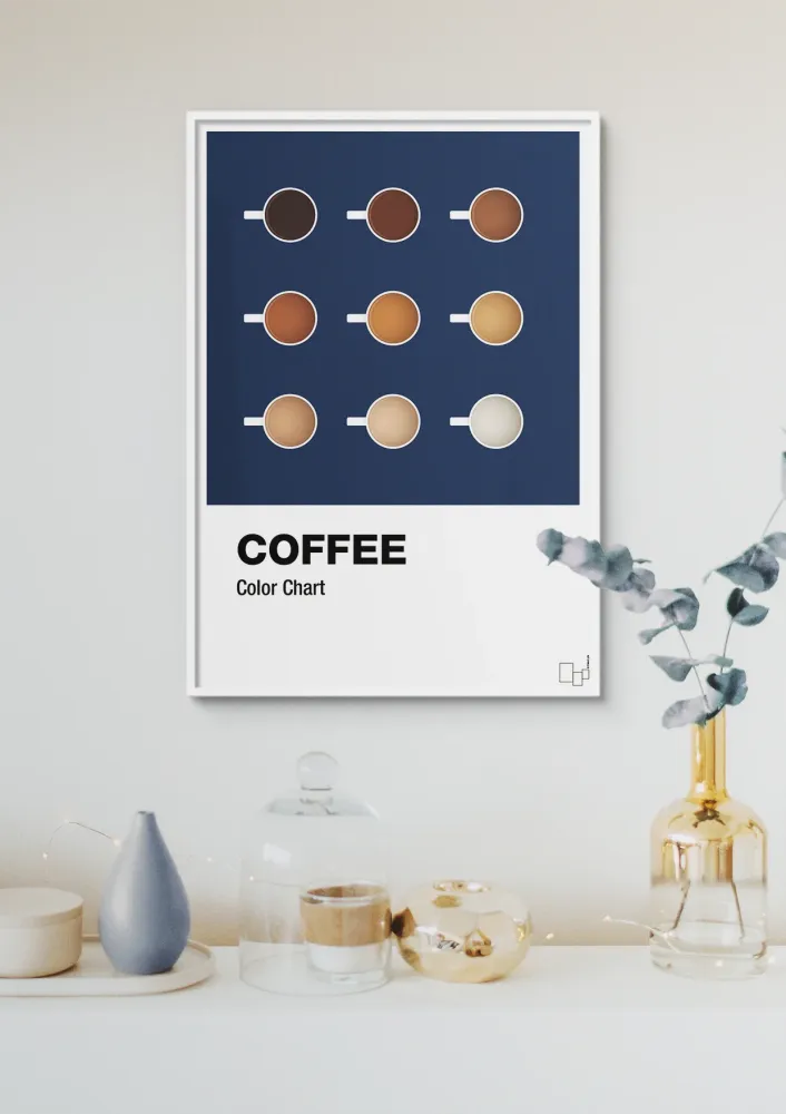 plakat: coffee color chart - lapis cobalt 60
