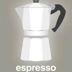 plakat: espresso - italian coffee maker - battleship aske 60