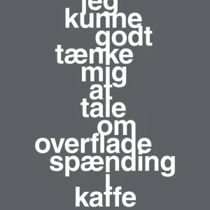 plakat: jeg kunne godt tænke mig at tale om overfladespænding i kaffe - graphic charcoal 60