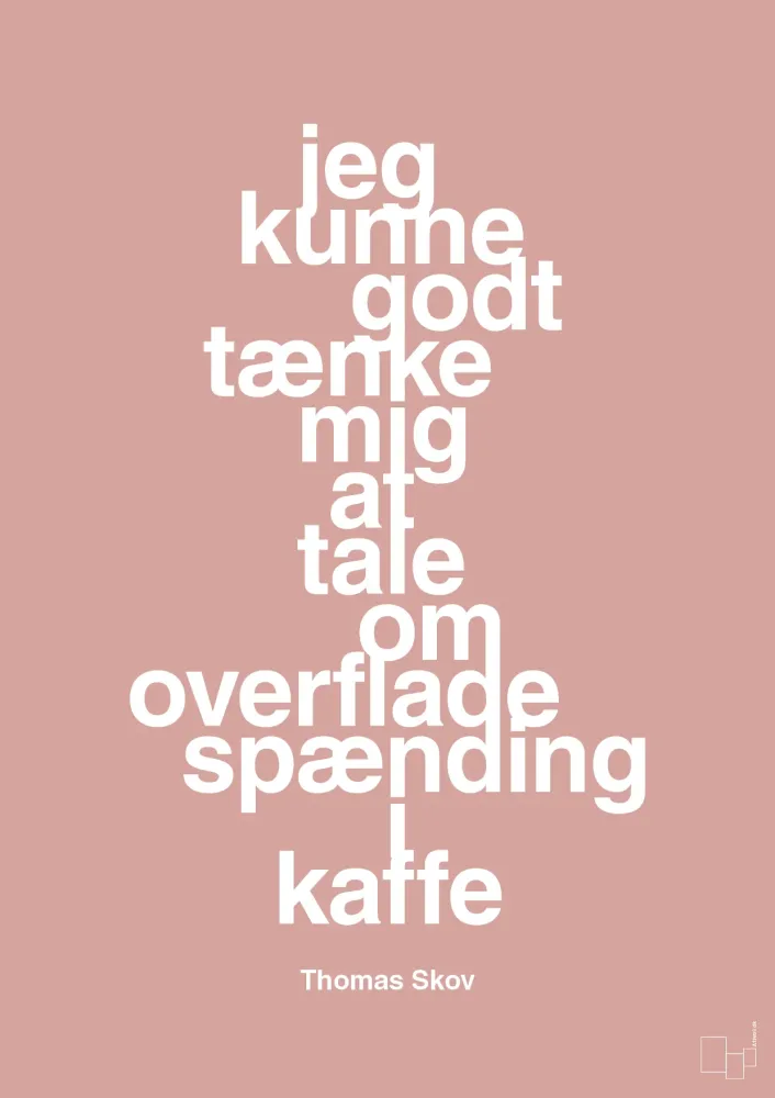 plakat: jeg kunne godt tænke mig at tale om overfladespænding i kaffe - bubble shell 60