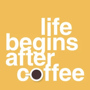 plakat: life begins after coffee - honeycomb | BPA-Free & Dishwasher Safe 60