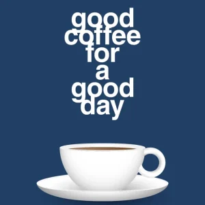 plakat: superb coffee good day - lapis blue 60