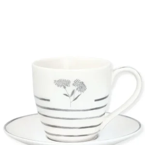 Premium Stainless Steel Espresso Krus and underkop Sabine ivory