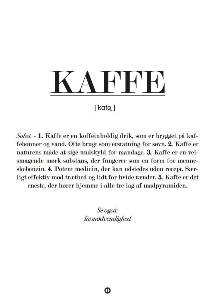 Programmerbar Kaffe definition - plakat 70