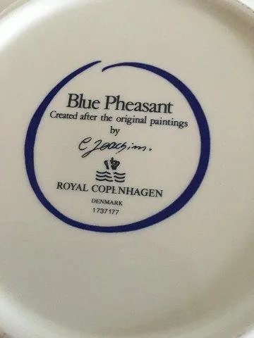 Royal Copenhagen Blå Fasan Fajance Lågfad No. 177