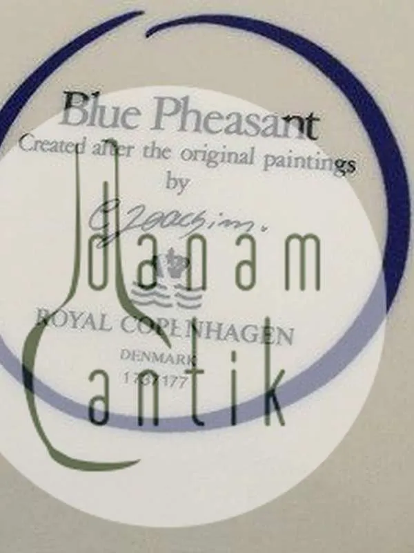 Royal Copenhagen Blå Fasan Fajance Lågfad No. 177