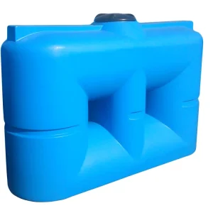2000 liter rumopdelt transporttank, drikkevandstank Blaa