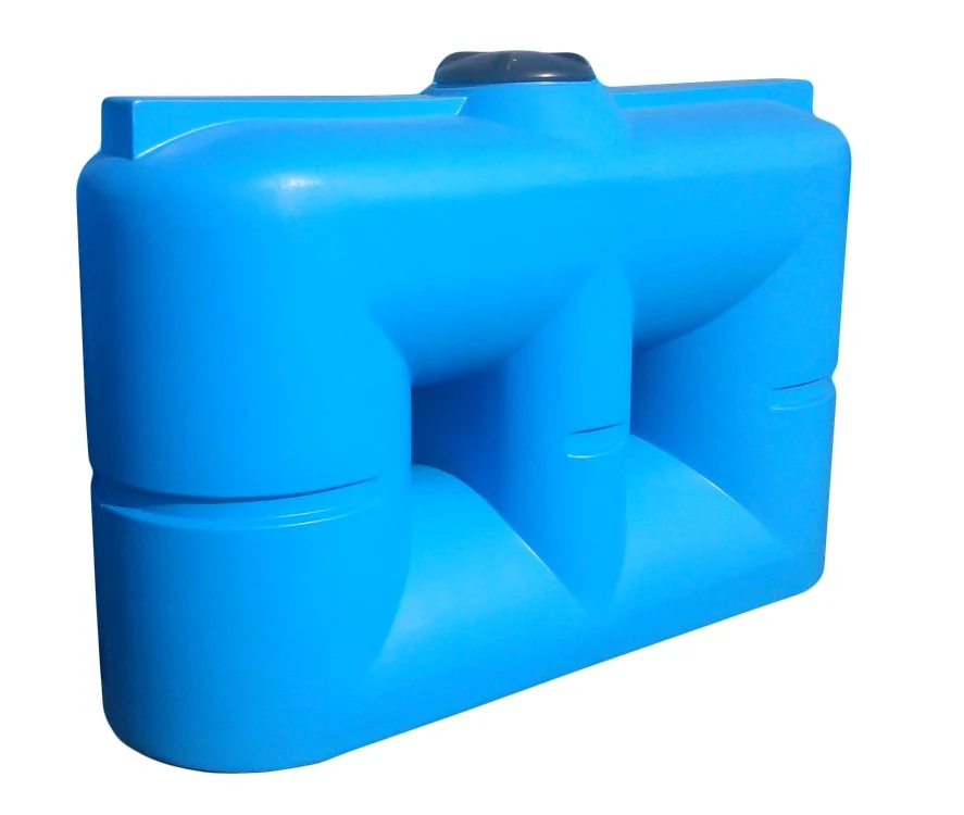 2000 liter rumopdelt transporttank, drikkevandstank Blaa