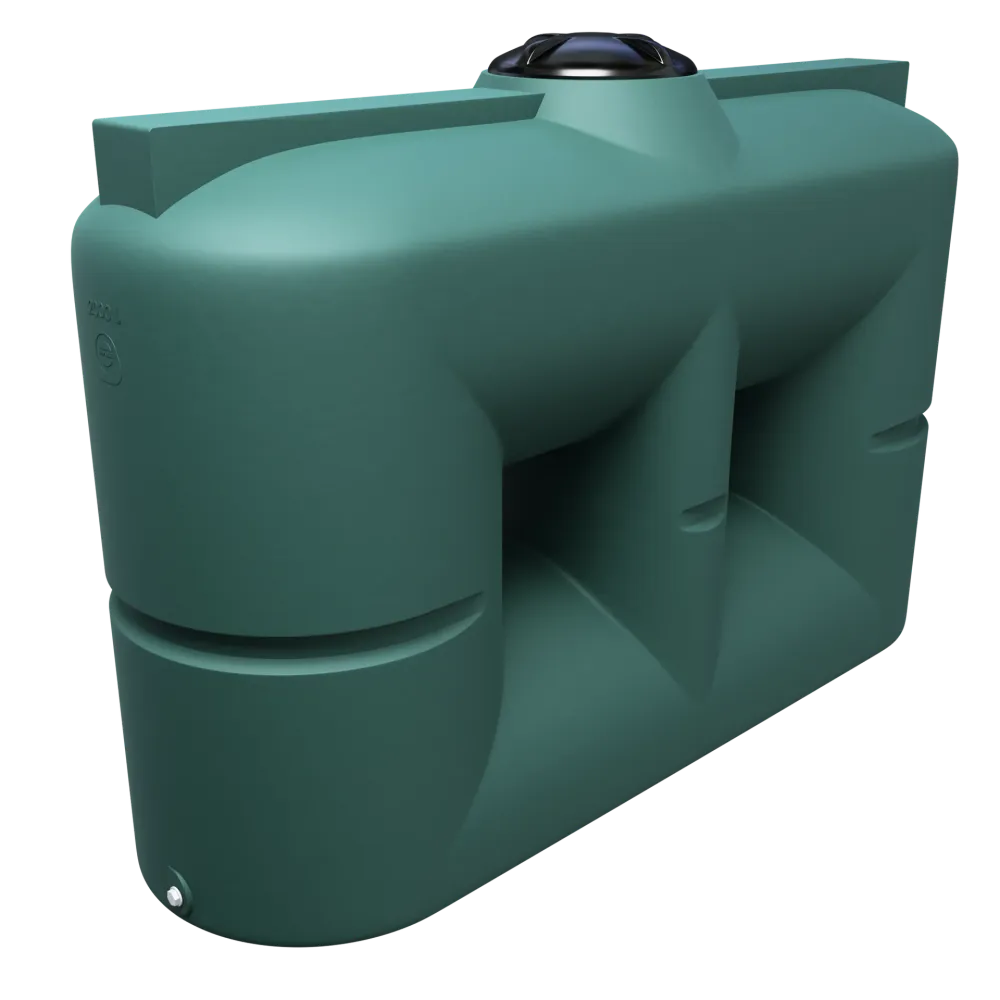 2000 liter rumopdelt transporttank, drikkevandstank Blaa