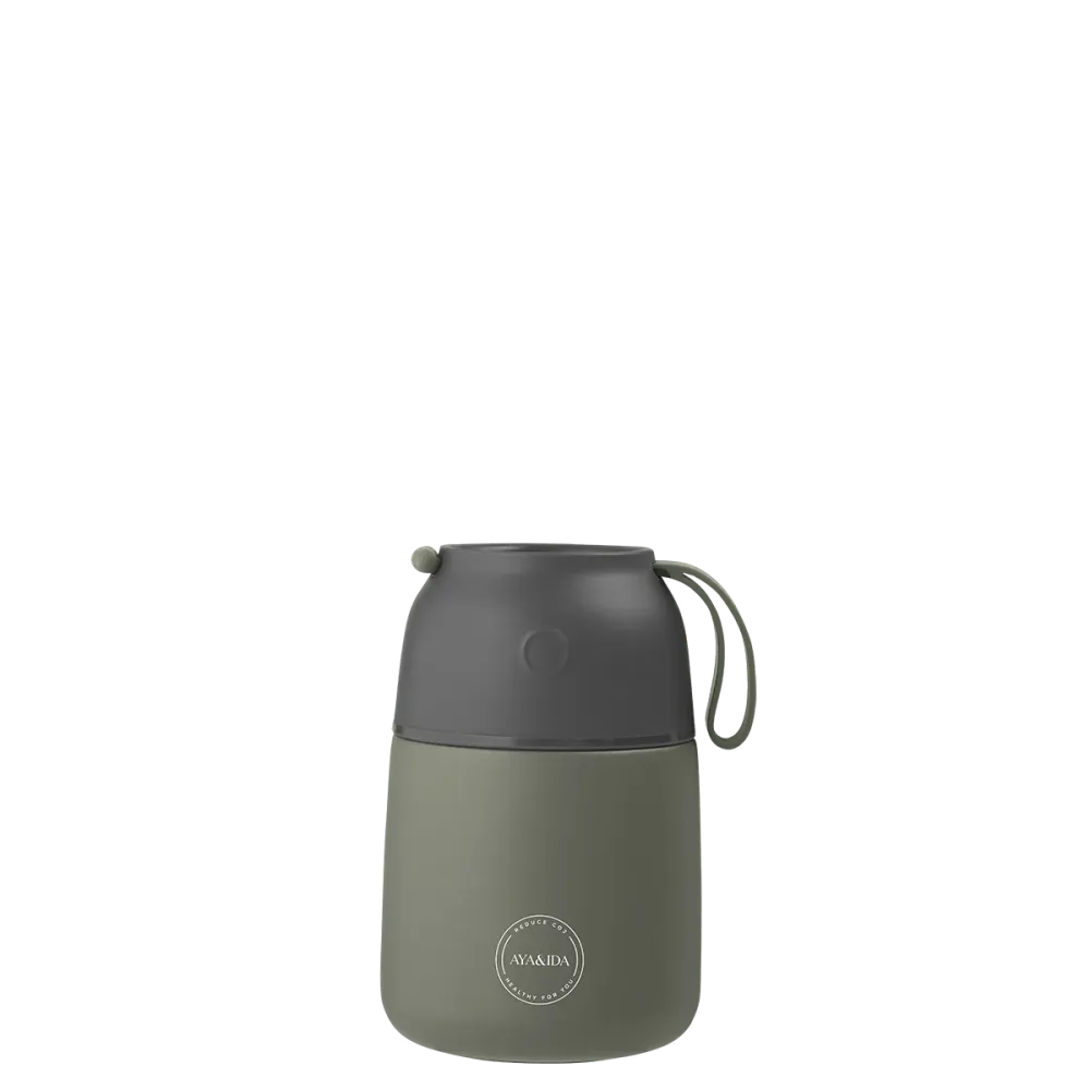 AYA&IDA Food'ie termobeholder to-go, Tropical Emerald, 500 ml 3 Lids