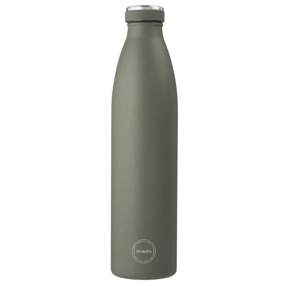 AYA&IDA termoflaske i rustfri chromed, Tropical Green, 1000 ml