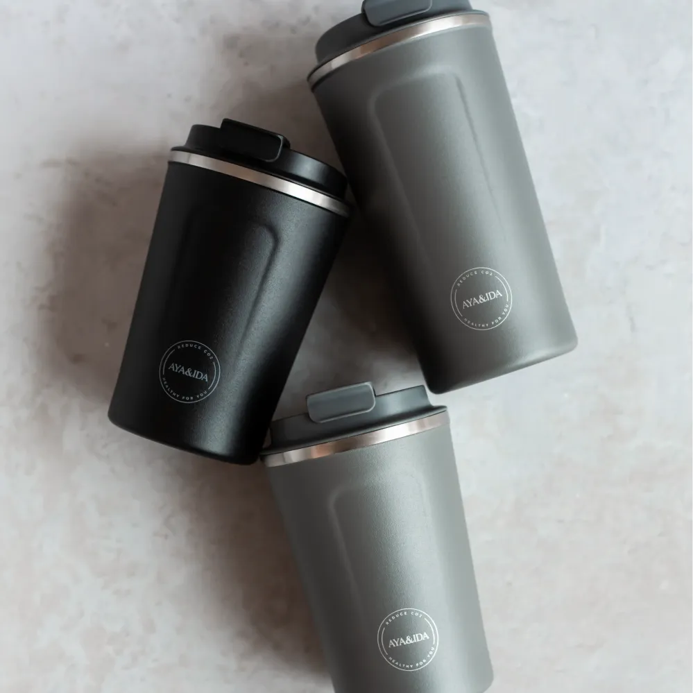 BPA-Fri Sammenfoldelig Cup2GO 500 ml / Ebony grey