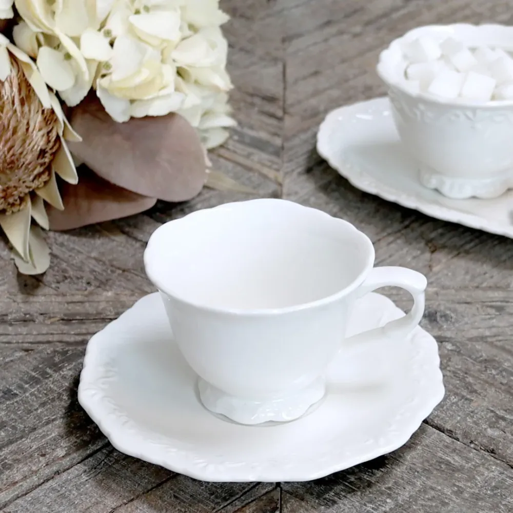 Chic Antique - Provence Kaffekop med Underskål, 6-Pak