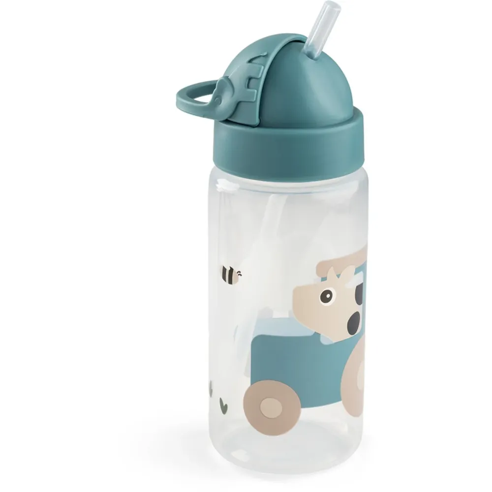 DonebyDeer Tiny Farm Indigo Drikkedunk Med Sugerør 350 Ml