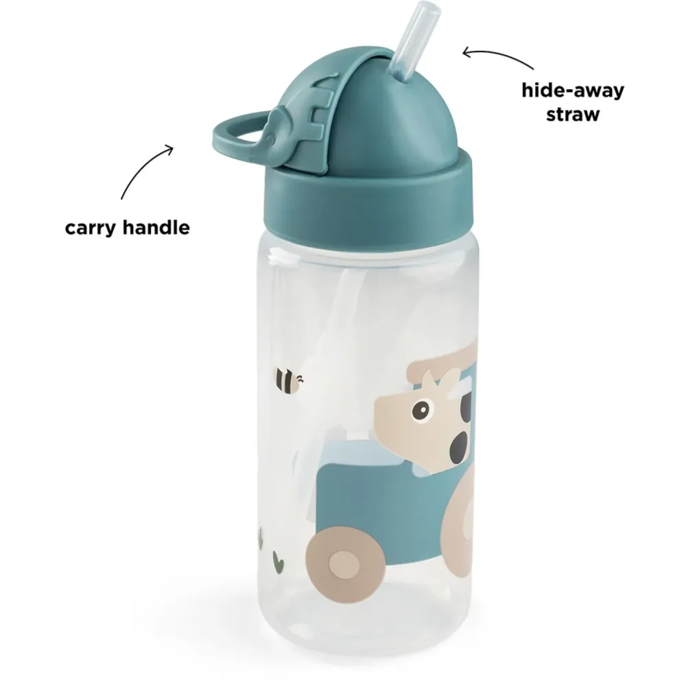 DonebyDeer Tiny Farm Indigo Drikkedunk Med Sugerør 350 Ml