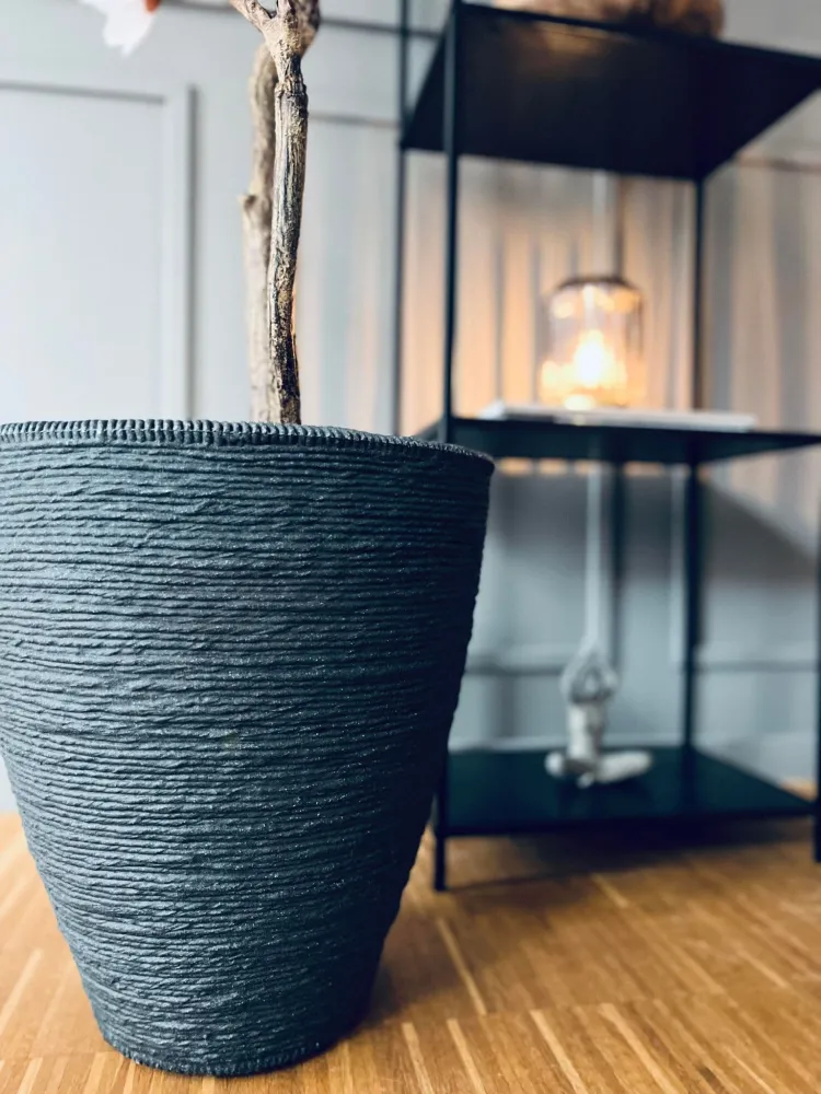 Krukke i plast - Vandret mønster - Koks H 40