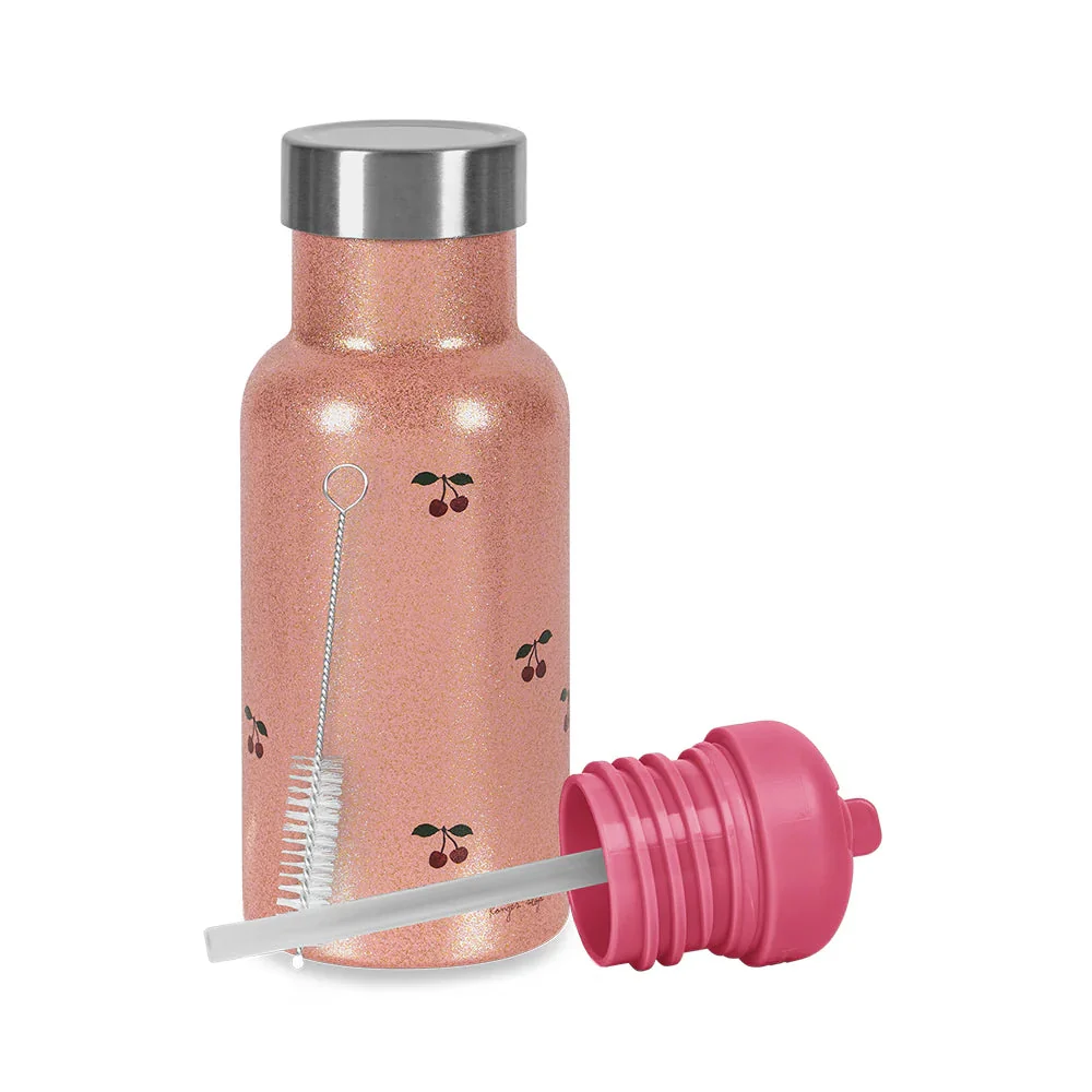 Premium Leak-Proof Konges Sløjd Glitter Termo Drikkedunk, Kirsebærtræ glitter