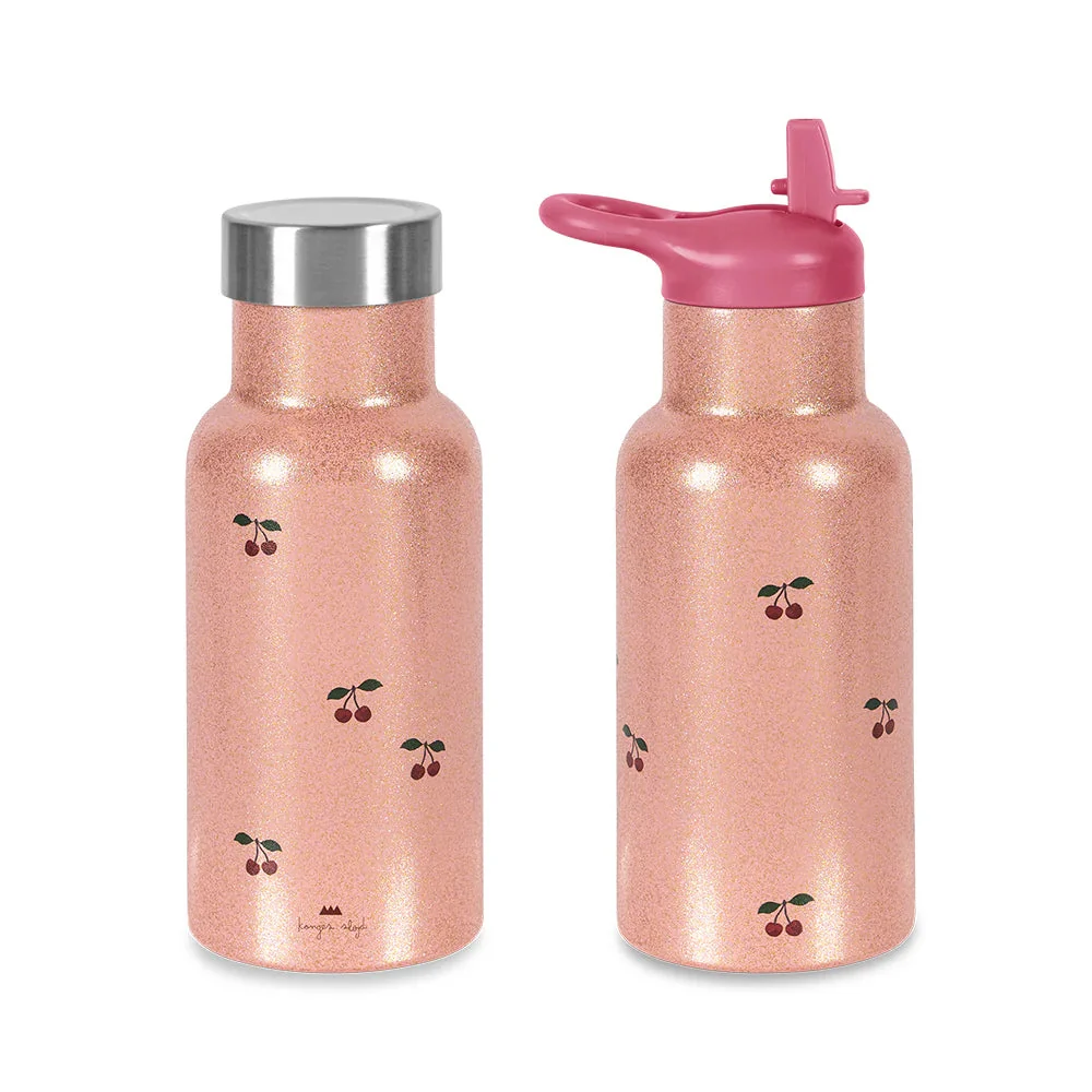 Premium Leak-Proof Konges Sløjd Glitter Termo Drikkedunk, Kirsebærtræ glitter