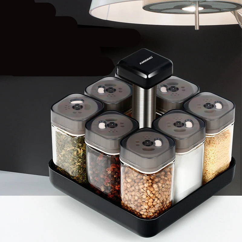 Glas krydderikrukke organizer sæt Simply Home