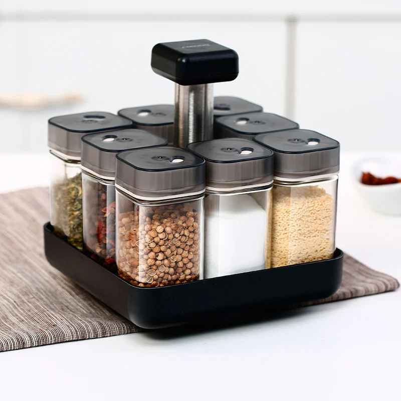 Glas krydderikrukke organizer sæt Simply Home