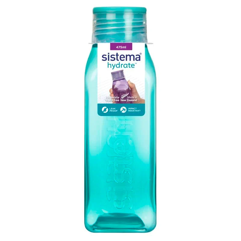 Sistema Drikkedunk - Square - 475ml - Minty Påfugl